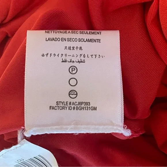 BCBG Maxazria Dress Size XS Lou Dress Poppy. NWT Open Back Ruched - Picture 9 of 12